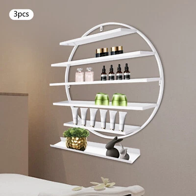 Estante de almacenamiento de esmalte de uñas de forma redonda montado en la pared, soporte soporte de exhibición para uñas Foto 1 de 4