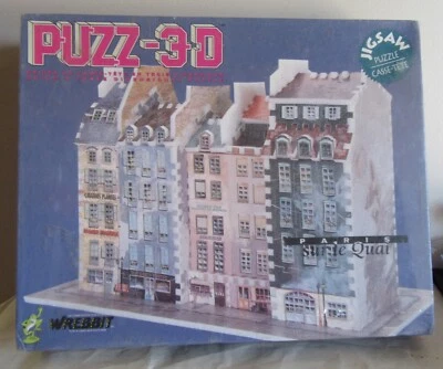 Wrebbit Puzz-3D Paris Sur le Quai 421 Piece Jig Saw Puzzle Difficult - Image 1 of 4