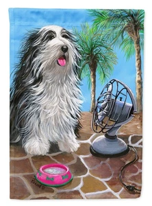 Caroline's Treasures Bearded Collie Cool Summer House Flag PPP3019CHF - Picture 1 of 4