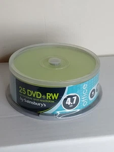 25 DVD+ RW 4.7GB By Sainsbury's New And Sealed - Afbeelding 1 van 6