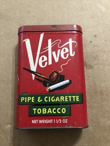 Vintage Samt Pfeife und Zigaretten Tabakdose - Bild 1 von 4