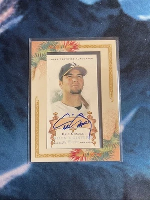 2006 Topps Allen & Ginter's - Framed Mini Autographs Eric Chavez #AGA-EC (AU) - Image 1 of 2
