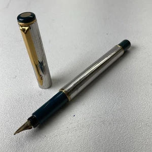 Penna stilografica Parker 88 Rialto cromo oro freccia larga placcata oro pennino usata - Foto 1 di 4