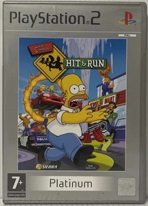 The Simpsons Hit & Run Sony Playstation 2 PS2 Platinum With Manual Game PAL - Imagen 1 de 3