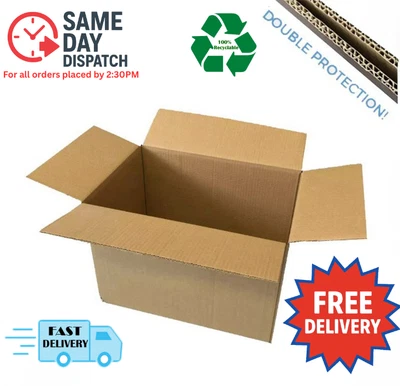 PACKAGING NOW 45 x STRONG DOUBLE WALL POSTAL MAILING CARDBOARD BOXES 9x6x6"