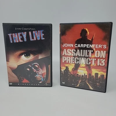 John Carpenter DVD Lot- They Live Roddy Piper, Keith David Horror Assault 13 - Image 1 of 4