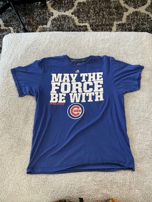 Camiseta Majestic Star Wars MLB.  Chicago Cubs XL azul para hombre. Foto 1 de 4