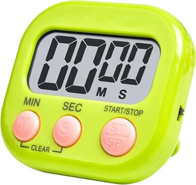 Маленький цифровой таймер для кухни приготовления выпечки спорта офиса встречи черный - Изображение 1 из 4