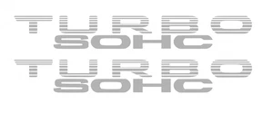 2pcs Turbo SOHC Vinyl Decal Sticker Fits SI Type R RS Civic Accord V-tec Custom - Picture 1 of 2