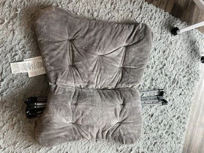 Mainstays Faux Fur Butterfly Chair for Kids and Teens, Gray - Image 1 of 4