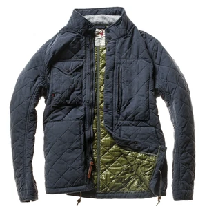 Relwen Quilted Insulated Tanker Jacket Navy Blue Medium Huckberry Coat Military - Picture 1 of 11