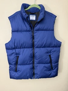 Puffer Vest - Old Navy - Men's Large - Blue/black Full Zip Excellent Preowned - Picture 1 of 7