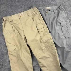 Lote de 2 5.11 Pantalones cargo tácticos antidesgarro doble rodilla talla 36x32 lona - Imagen 1 de 9