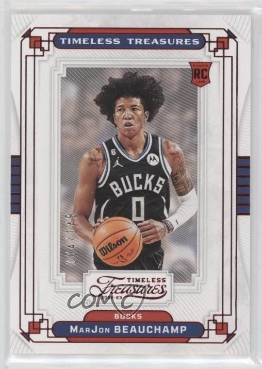 2022-23 Panini Chronicles Timeless Treasures Red /149 MarJon Beauchamp Rookie RC - Image 1 of 2