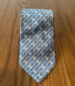 Corbata de seda italiana Brooks Brothers Makers, 4” de ancho, 58,5” de largo, azul, gris, marrón - Imagen 1 de 6