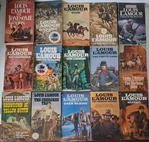 Lot of 15 Louis L'Amour VTG Paperback Books Historical Westerns Frontier C - Picture 1 of 1
