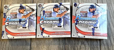 (3 LOTE) MEGA CAJA DE BÉISBOL CROMADA TOPPS BOWMAN 2025 EQUIPOS SASAKI MADERA KURTZ RC Foto 1 de 4