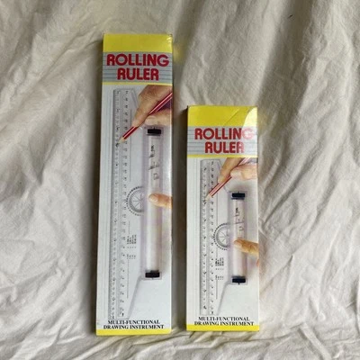 Vintage Edmark 12"  & 8” Rolling Rulers Multi-Purpose  Instructions - Image 1 of 3