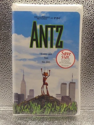 Antz PG Clamshell Watermarks Adult DreamWorks VHS New Factory Sealed Videotape - Image 1 of 4