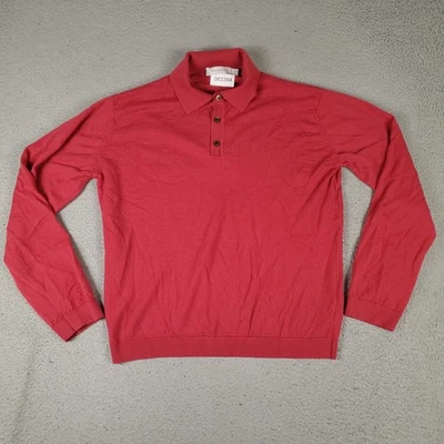 Suéter Ermenegildo Zegna Para Hombre Talla 52 Rojo Lana/Cuello Cachemira *FUNCIONA PEQUEÑO* Foto 1 de 4