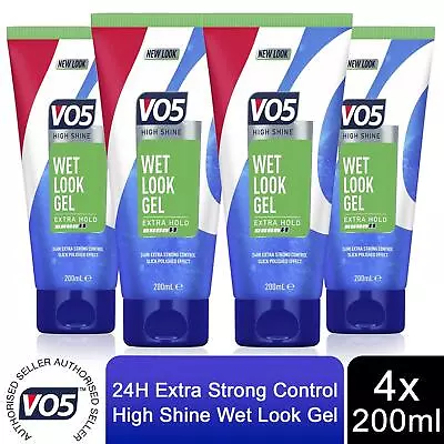 VO5 24HR Steady Control Wet Look Styling Gel 200ml Pack of 4 - Image 1 of 4