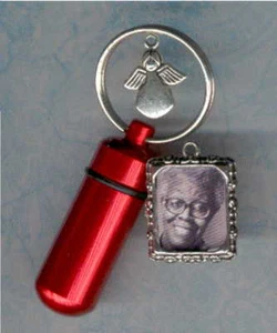L,Cremation Jewelry,Memorial Urn,Keepsake Urn,Cremation Urn,Red Urn,Small Urn - Picture 1 of 1