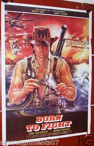 Born to Fight {John van Dreelen} Original Libanesisches Filmplakat 80er - Bild 1 von 1