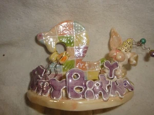 COLLECTIBLE 2004 KAKO ORIGINALS HAPPY BIRTHDAY YEAR 2 CAKE TOPPER, SIGNED ON BAC - Picture 1 of 2