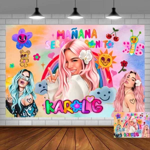 Banner telón de fondo decoraciones fiesta cumpleaños Karol G 5x3 pies - Imagen 1 de 6