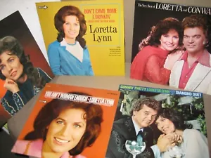 5 Vintage Record Albums Loretta Lynn Conway Twitty Blue Kentucky Girl ect - Picture 1 of 12