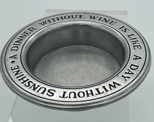 Vintage Wilton Armetale American Inspirations Zinn Weinflasche Untersetzer Filz Ch1 - Bild 1 von 8