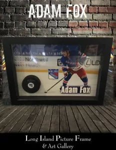 Disco de Hockey Firmado Adam Fox New York Rangers con Pantalla de Fotos enmarcada Personalizada - Imagen 1 de 3