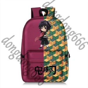 Demon Slayer Tomioka Giyuu Backpack Anime Schoolbag Teenagers Shoulder Bag Gift - Picture 1 of 3