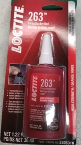 Loctite 2205310 1 Pack 263 Threadlocker High Strength Red, 36 ml Bottle) - Picture 1 of 2