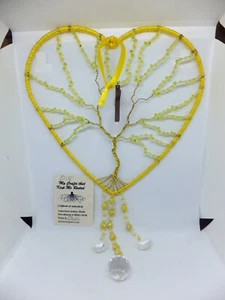 E115 12" Sonnenfänger mit Lebensbaum in 8" herzförmigem Ring - Bild 1 von 2