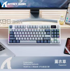 ATTACK SHARK RK86 Wireless Mechanical Keyboard Apex Pro TKL 75% BT/Wired Gaming - Picture 1 of 41
