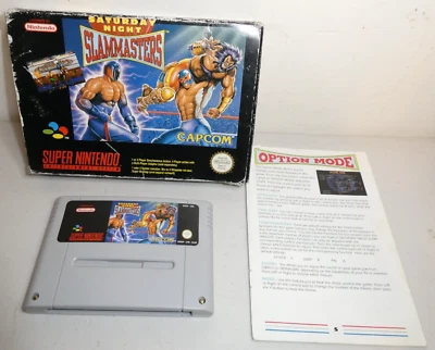 saturday night slammasters snes game super nintendo PAL EUR COMPLETE RARE - Image 1 of 4