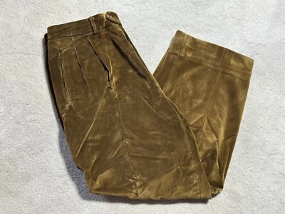 Pantalones para hombre Luciano Barbera de colección marrón plisado pana talla 54 ALTERADOS 36x27 Foto 1 de 4