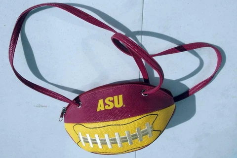 ARIZONA STATE UNIVERSITY ASU  MINI FOOTBALL CROSS BODY PURSE BAG NEW Cover