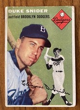 1954 Topps baseball #32 Duke Snider, Brooklyn Dodgers, vg condition