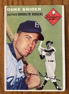 1954 Topps baseball #32 Duke Snider, Brooklyn Dodgers, vg condition