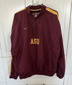 Men's ASU Nike Windjacket Pull-over L Blemish On Jacket - Picture 1 of 7