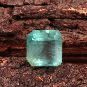 1.24 Ct Natural Zambian Emerald Octagon Cut Faceted Emerald Loose Gemstone - Picture 1 of 3