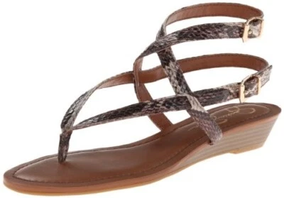 Sandalia Jessica Simpson Para Mujer Talla 10M Liliane Doble Correa Natural Taupe NUEVA Foto 1 de 4