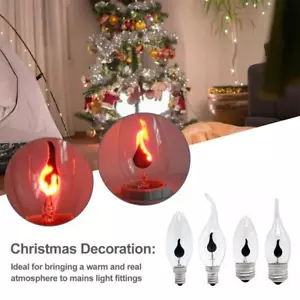 1x E27 E14 LED Flacker Feuer Flamme Kerze Glühbirne Atmosphäre Decor Lampe-/DE - Bild 1 von 16