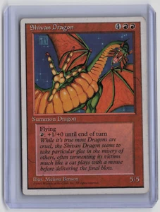 Mtg Shivan Dragon Fourth Edition 4ED Magic The Gathering - Rare - Red - Picture 1 of 2