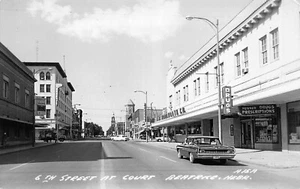 Beatrice NE 6th Street View Storefronts Old Cars Real Photo Postcard - Picture 1 of 2