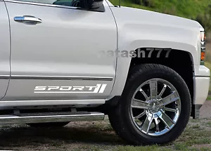 Camión deportivo Chevrolet Silverado 1500 4x4 calcomanía de vinilo pegatina emblema logotipo blanco - Imagen 1 de 1