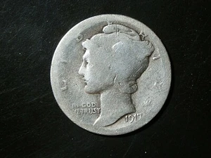 1917 MERCURY DIME #8 - Picture 1 of 2