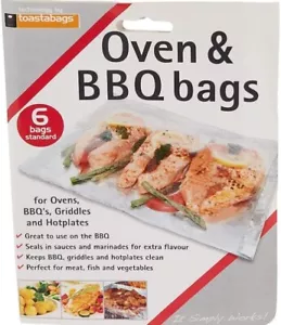 6 Stück Bräterbeutel für Backöfen, Grills, Gitterroste und Kochplatten Standard 21 x 16 cm - Bild 1 von 2